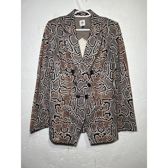 Cabi python double breasted blazer womens 6 career office business chic work - Picture 1 of 9